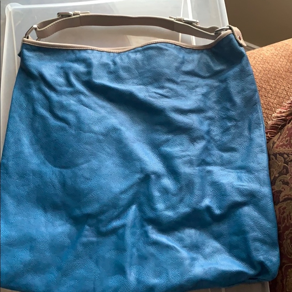 Blue Leather Hobo purse